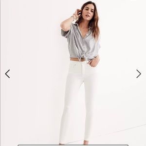 Madewell White mid rise jeans